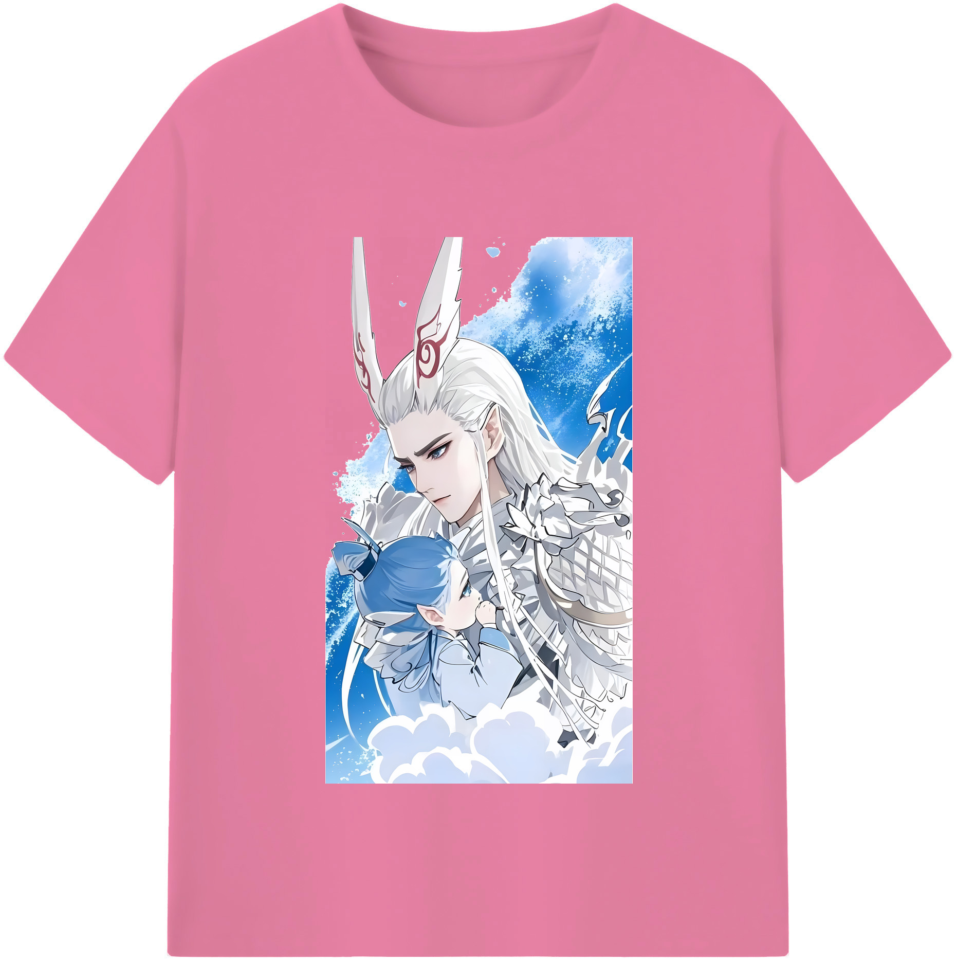 （画像用） Ne Zha 2 ナタ 魔童の大暴れ 綿100％半袖Tシャツ（フロントプリント）